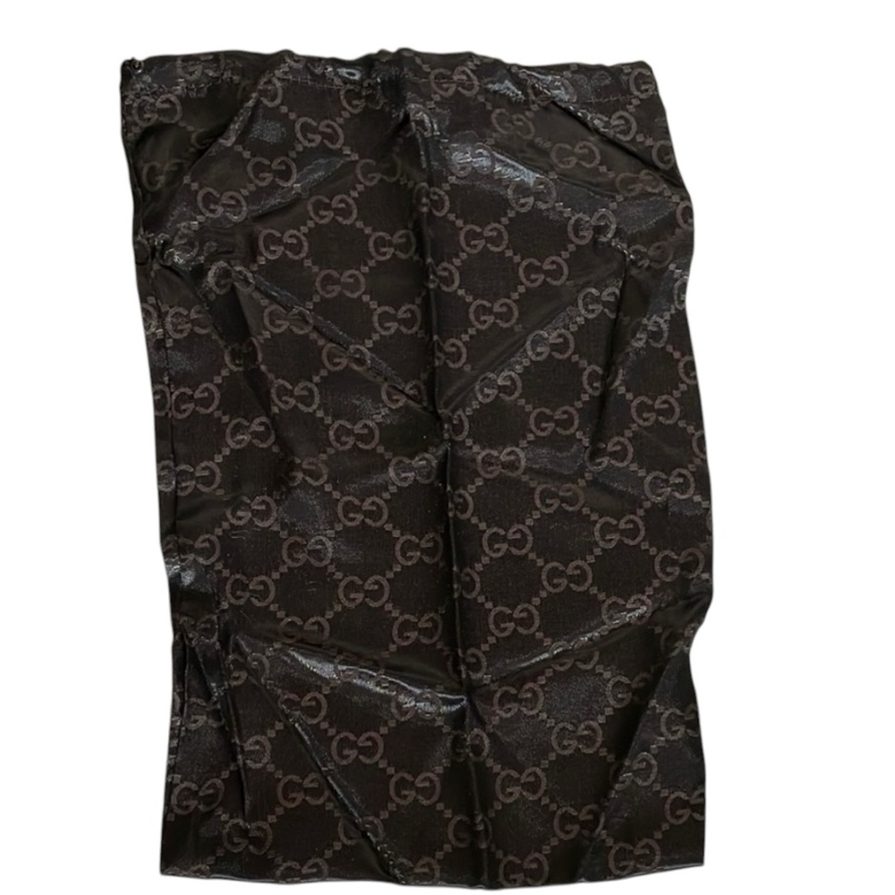 Gucci Vintage Rare Black and Brown Patterned Shoe Dust Bag